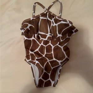 Janie & Jack Girls Giraffe One piece Swimsuit